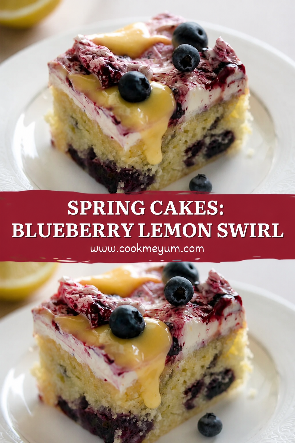 Spring Cakes: Blueberry Lemon Swirl - Light and Refreshing