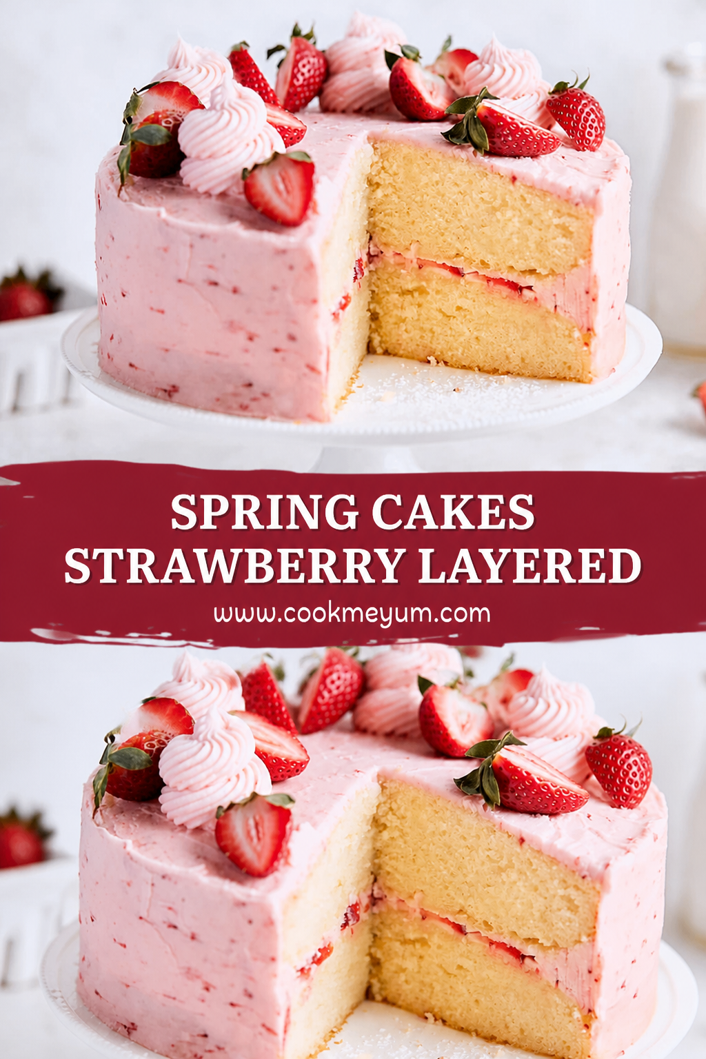 Spring Cakes Strawberry Layered - Perfect for Summer