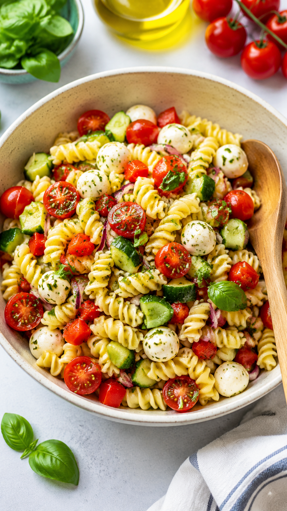 Summer Pasta Salad Light – Ready in 20 Min