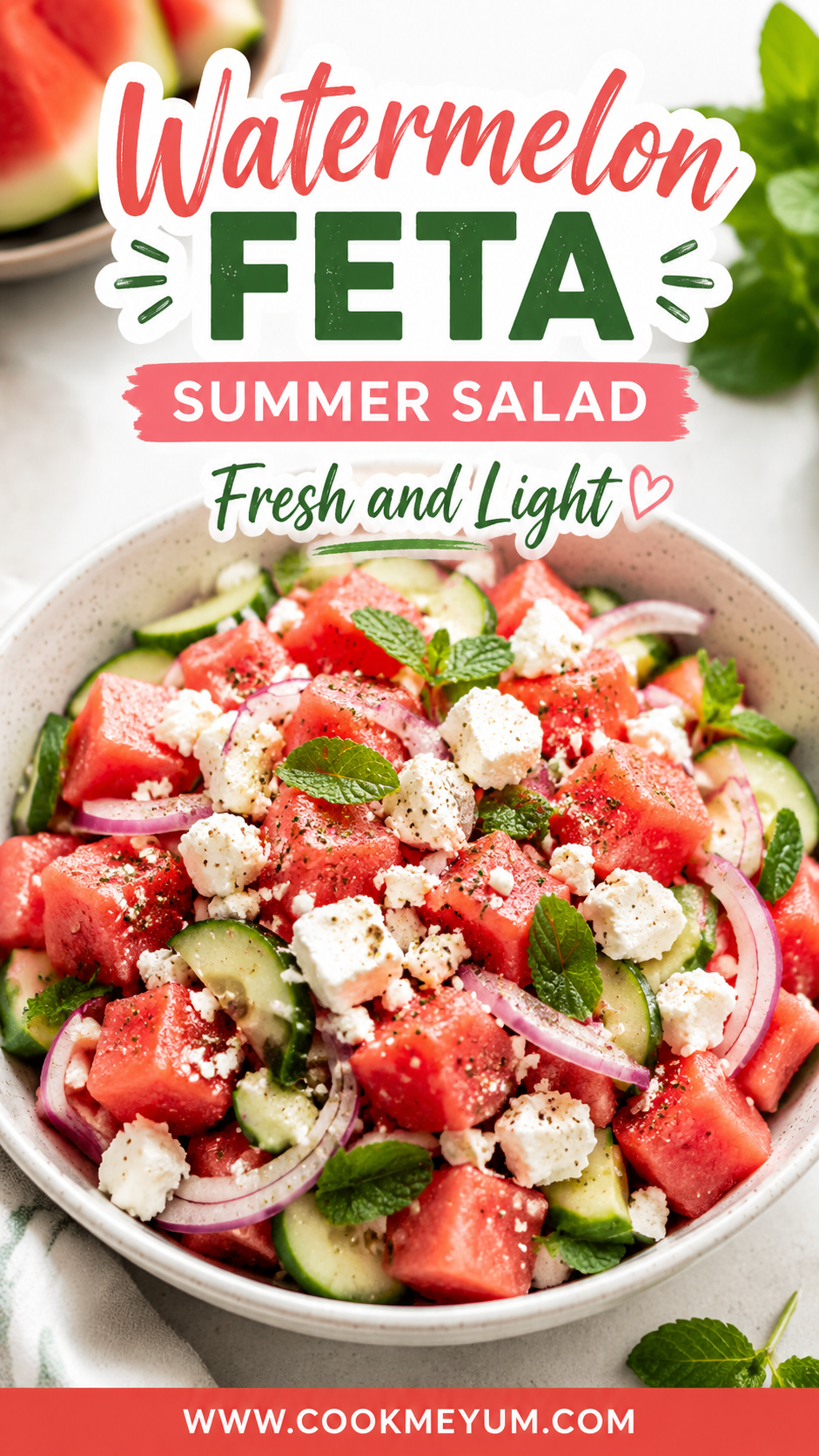 Watermelon Feta Summer Salad - Fresh and Light