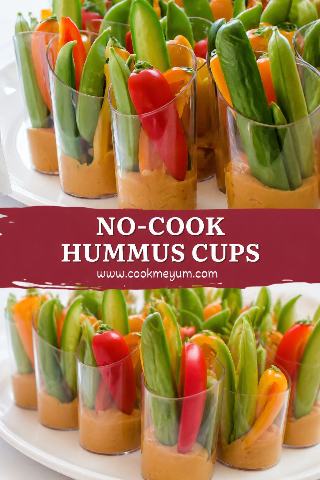 Beach Snacks Ideas - Portable and No-Cook Hummus Cups