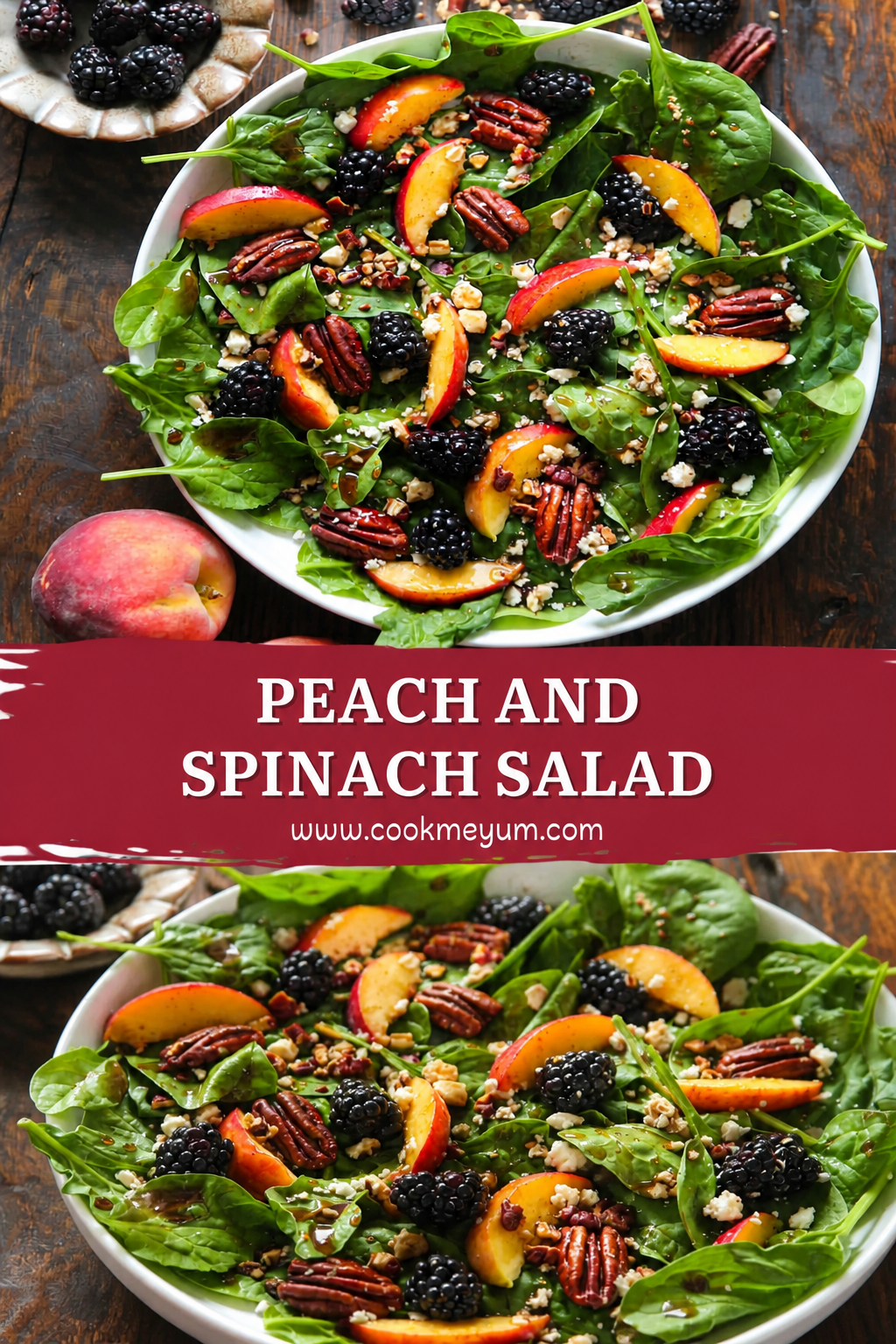Peach and Spinach Salad