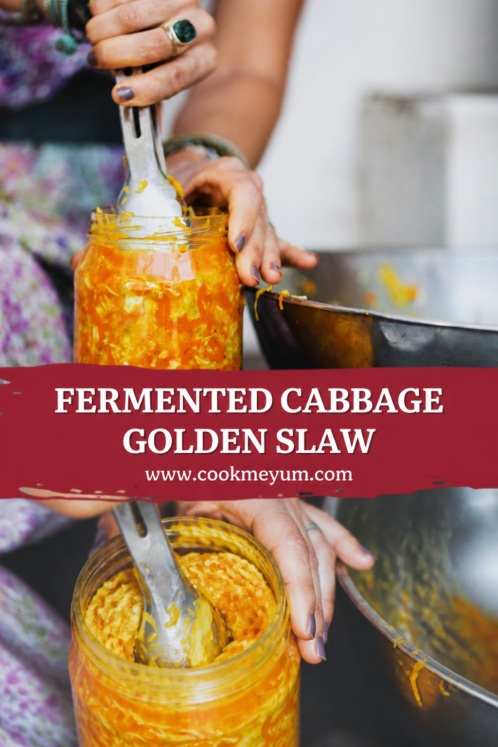 Fermented Cabbage Golden Slaw