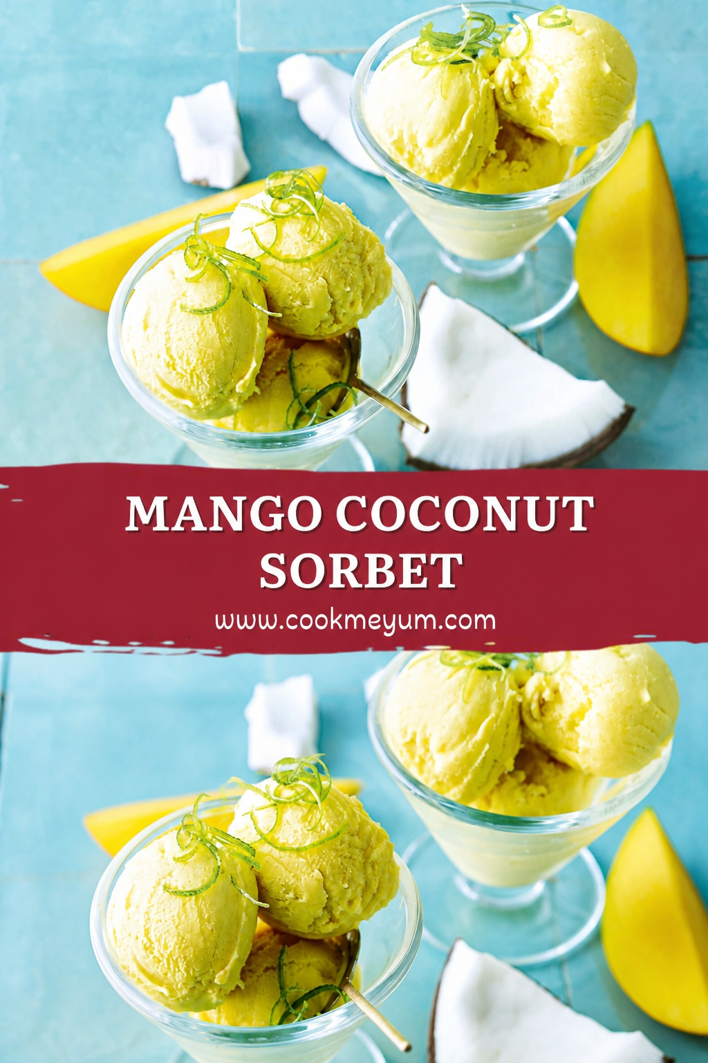 Mango Coconut Sorbet - Refreshing and Dairy-Free