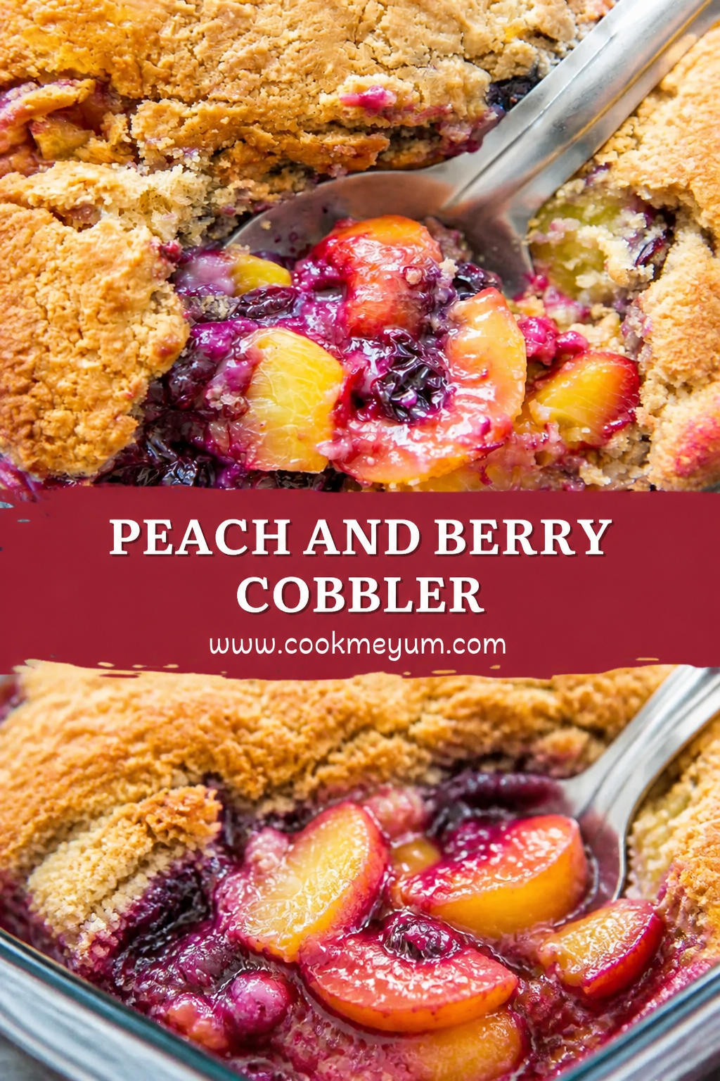 Peach and Berry Cobbler - Easy Summer Dessert