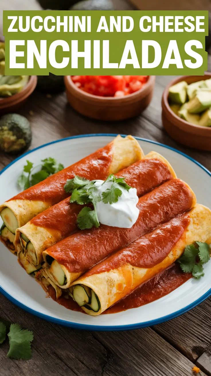 Zucchini and Cheese Enchiladas