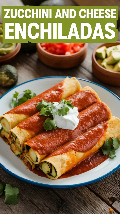 Zucchini and Cheese Enchiladas